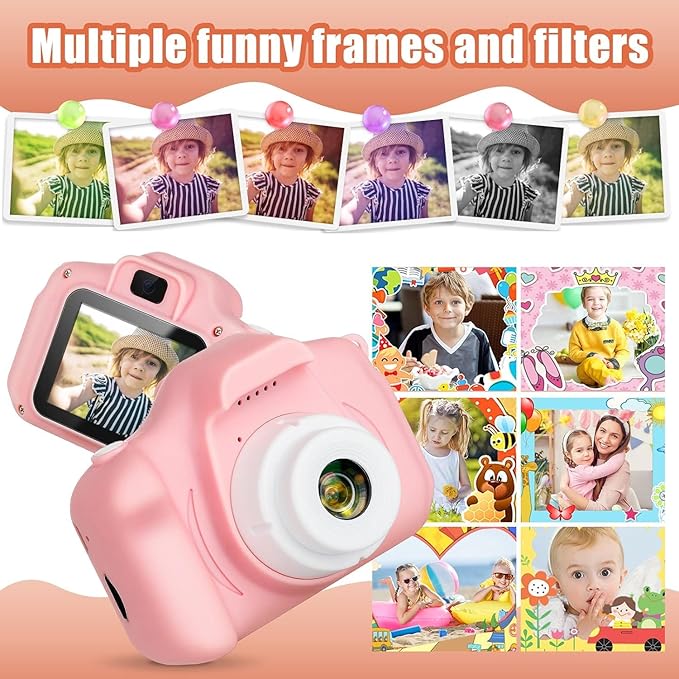 Storio Kids Digital Camera Toy 3.0MP 1080P HD Video Camera with 2-Inch Screen | USB Rechargeable Mini Camera | Educational Toy & Birthday Gift for Boys & Girls Age 3–12 | Supports 32GB SD Card