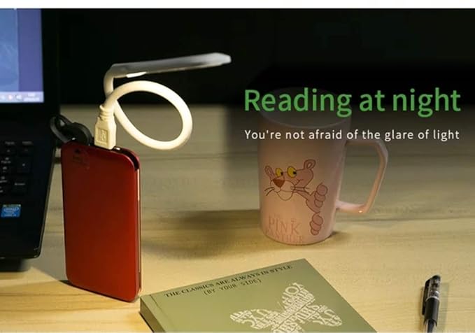 SWAPKART Portable Flexible Adjustable Eye Protection USB LED Desk Light Table Lamp for Reading, Working on PC, Laptop, Power Bank, Bedroom