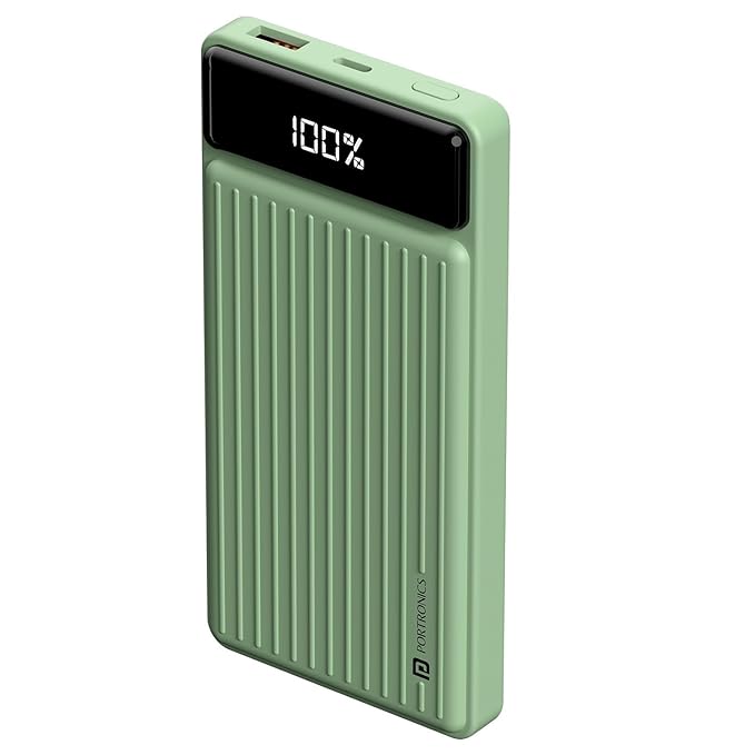 10000 mAh 22.5W Fast Charging Power Bank, Ultra Slim Power Bank with Mach USB-A Output, Type C PD Output, Type C Input, Wake Up Button