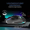 EvoFox Blaze Ultra Value 8 Button Programmable Gaming Mouse with 1000Hz Polling Rate | Gaming Grade DPI 200 to 12800 | Ultra-Responsive 7000fps | RGB Lights with Music sync Mode | Windows Software