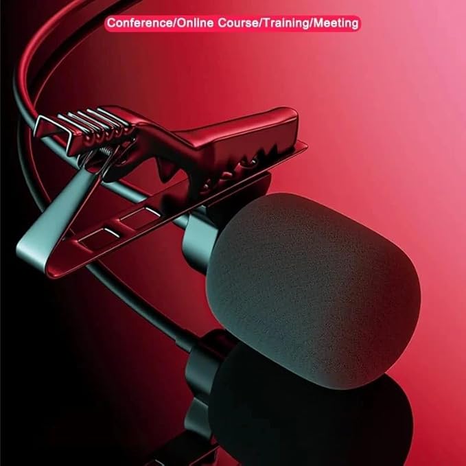 3.5mm Lapel Microphone for Video Recording | Collar Mic | Small Mic for Phone | Wired Mini Mike for Phone | Microphone for Recording